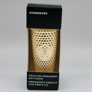 Starbucks Gold Studded Bling Keychain Ornament
